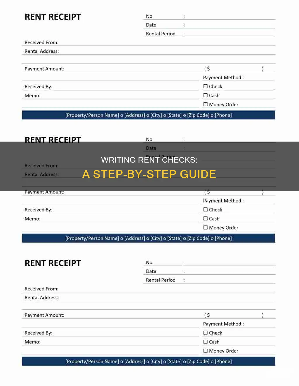 how to fill out a check for rent