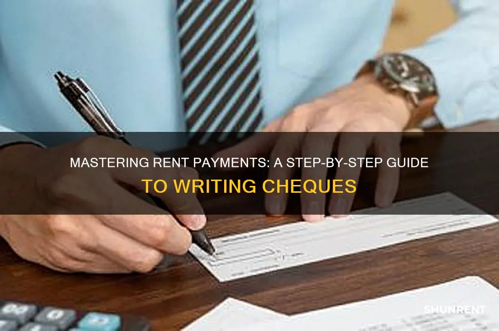 how to fill out a cheque for rent
