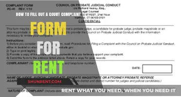 Mastering the Court Complaint Form for Rent Disputes: A Step-by-Step Guide