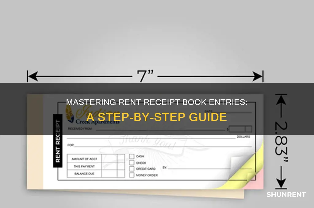 how to fill out a money rent receipt book