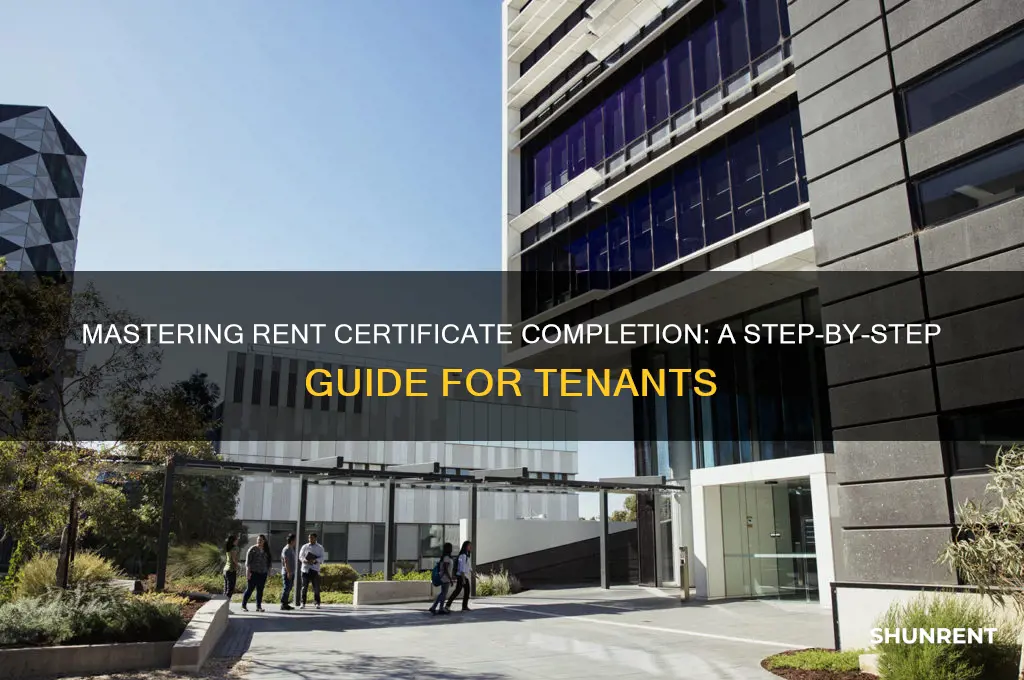 how to fill out a rent certificate