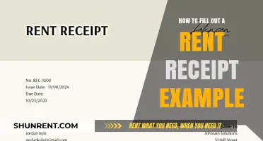 Rent Receipt: Filling Out a Simple Example