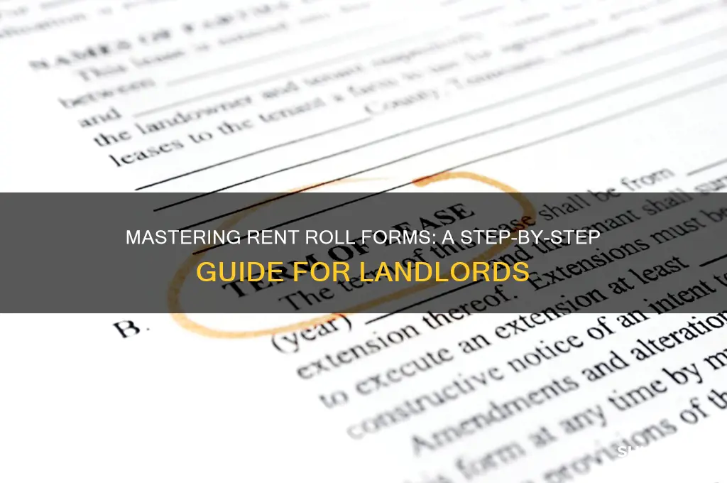 how to fill out a rent roll form