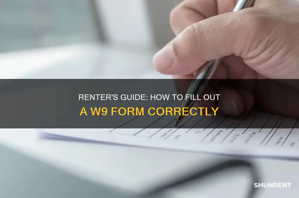 how to fill out a w9 as a renter