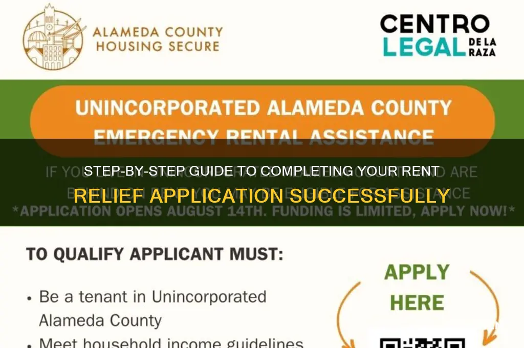 how to fill out rent relief application