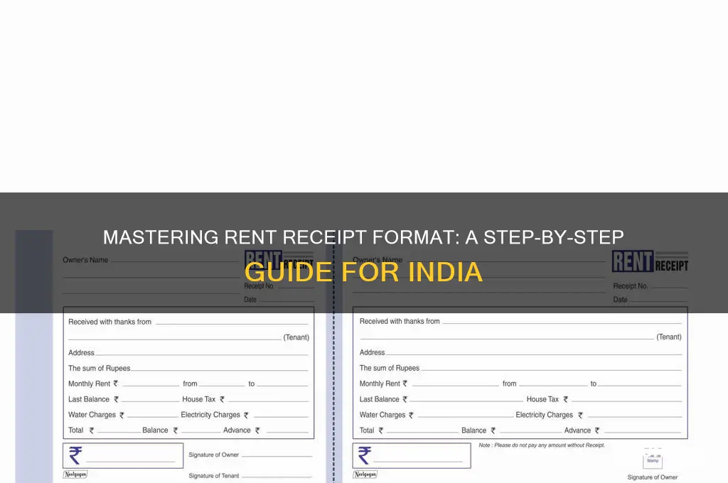 how to fill rent receipt format india