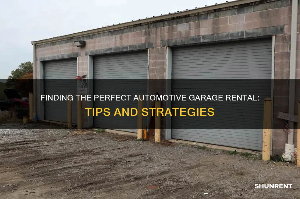 how to find a automotive garage to rent