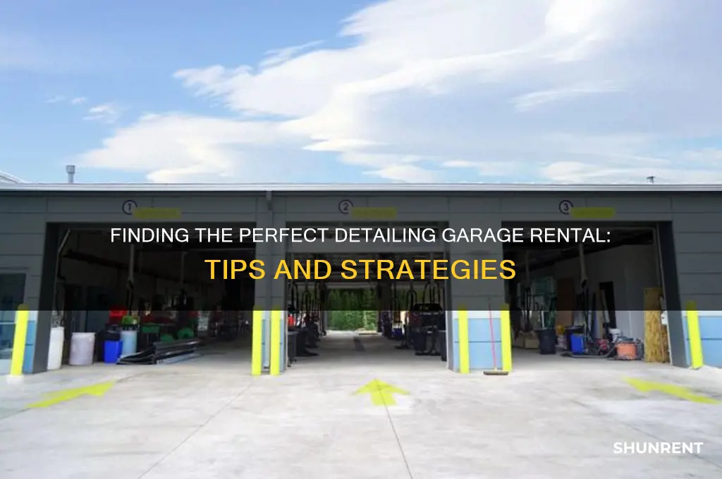 how to find a detailing garage to rent