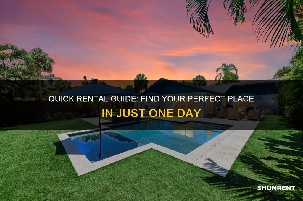 how to find a place to rent in one day