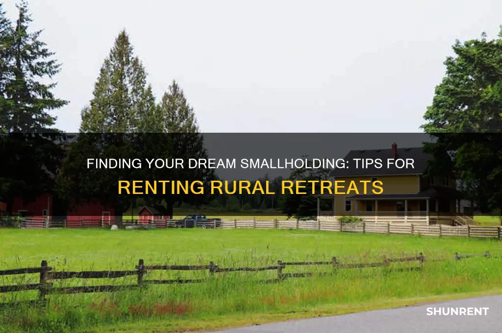 how to find a smallholding to rent