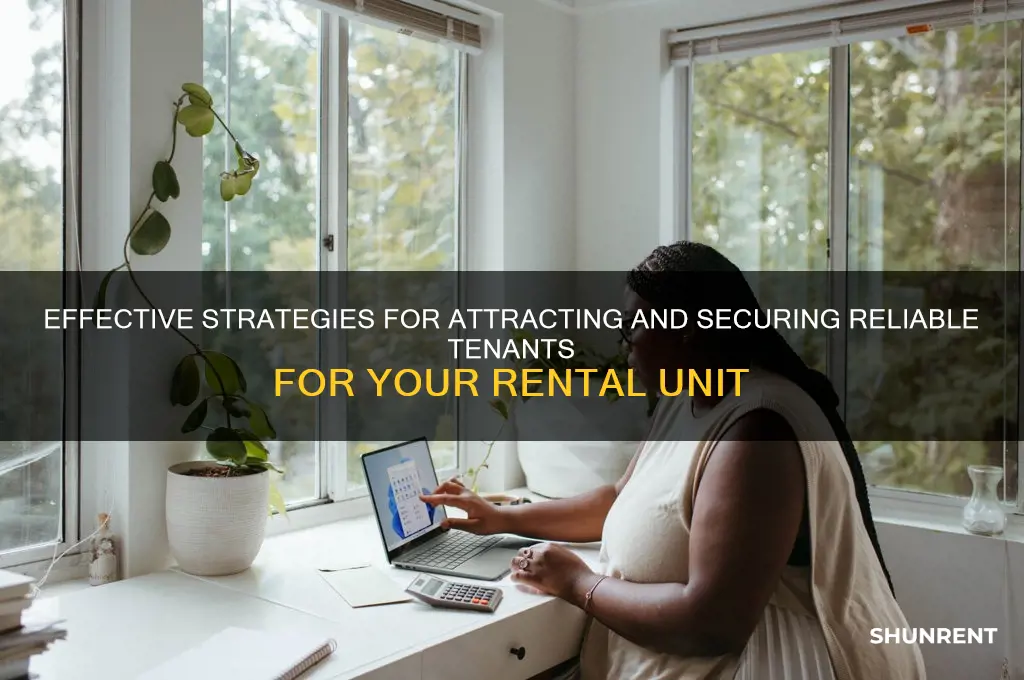 how to find a tenant to rent a unit