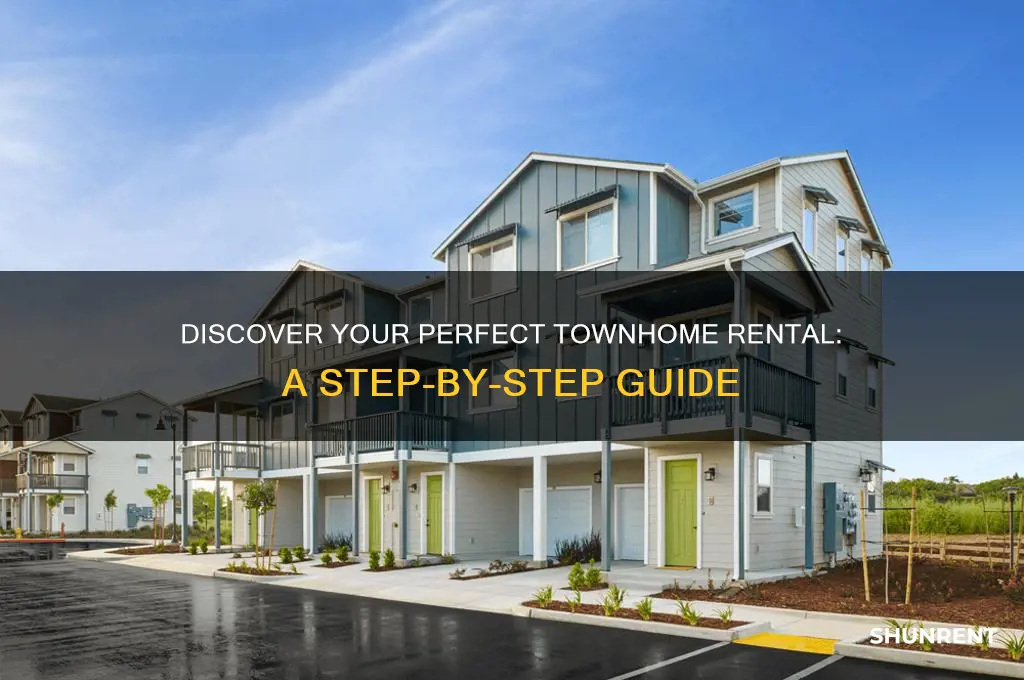 how to find a townhome for rent