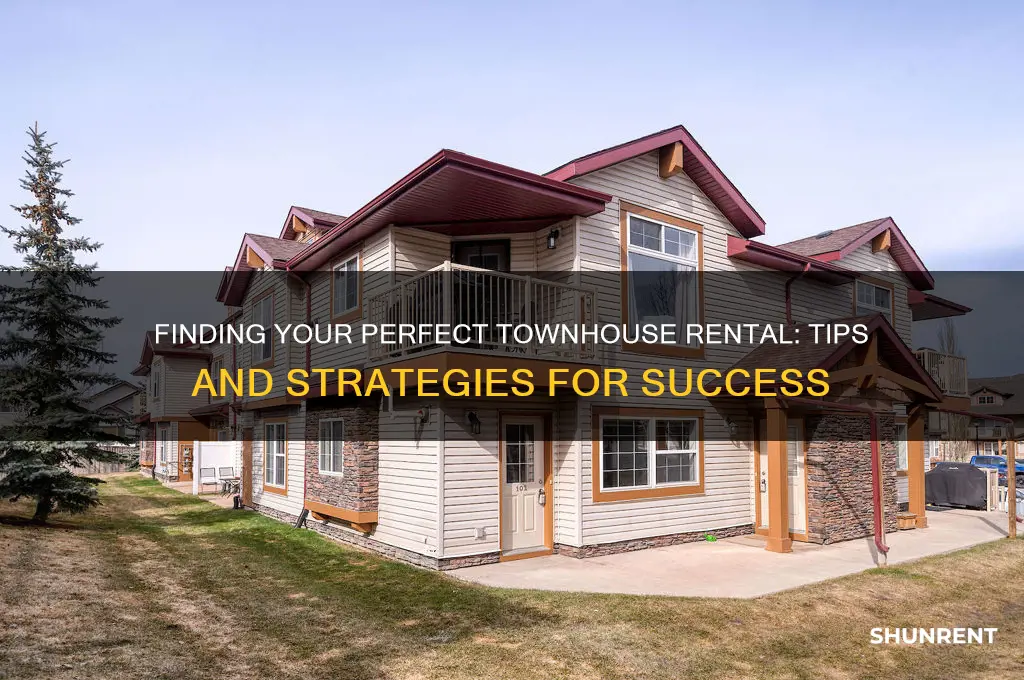 how to find a townhouse for rent