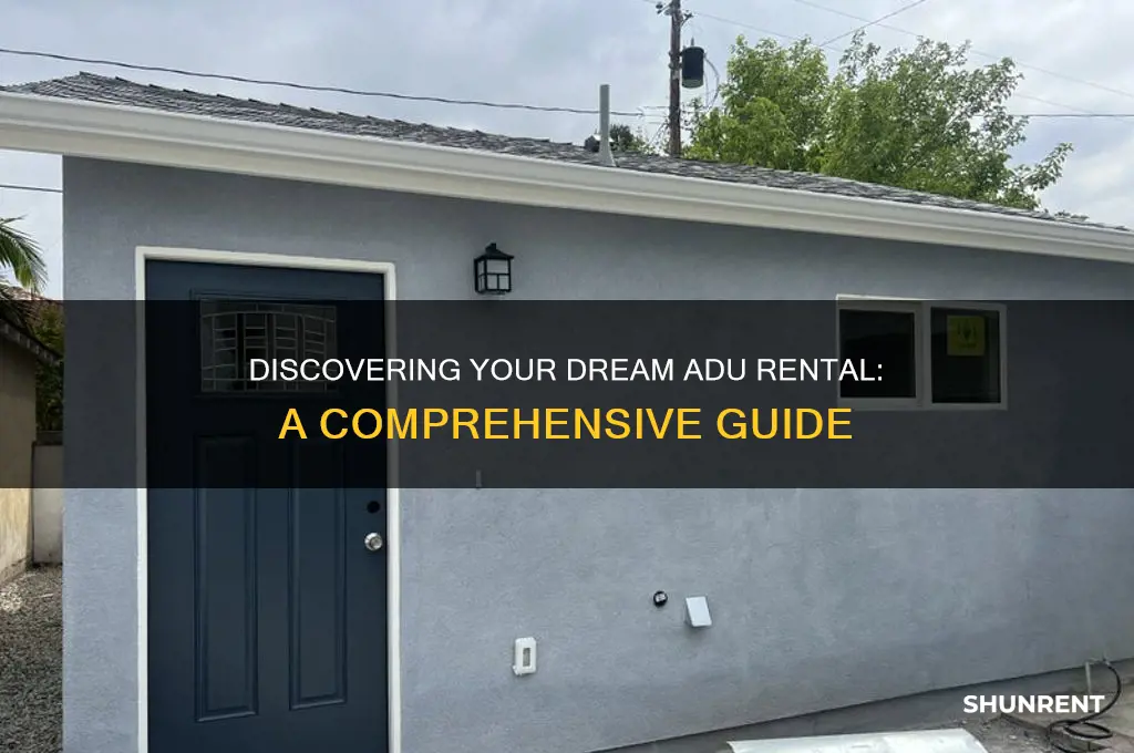 how to find an adu for rent