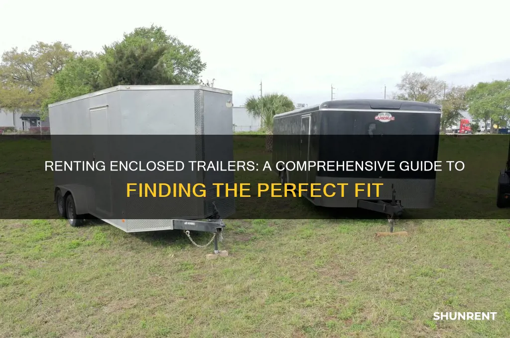 how to find an enclosed trailer to rent