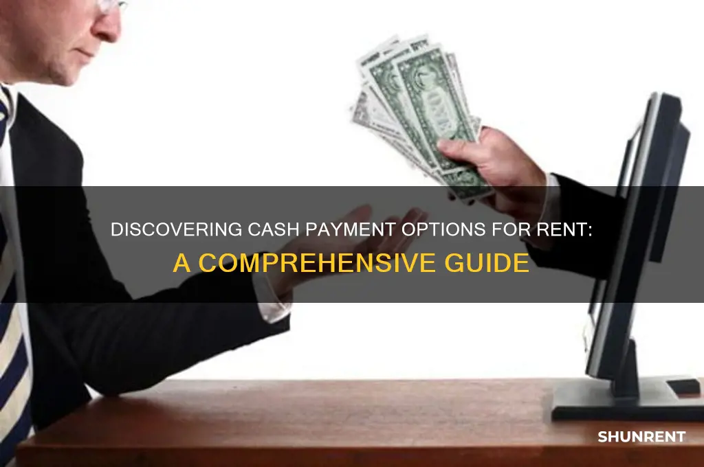 how to find cash payments for rent