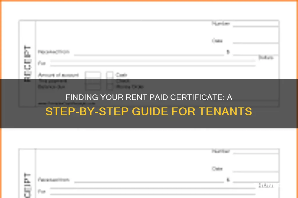 how to find certificate of rent paid