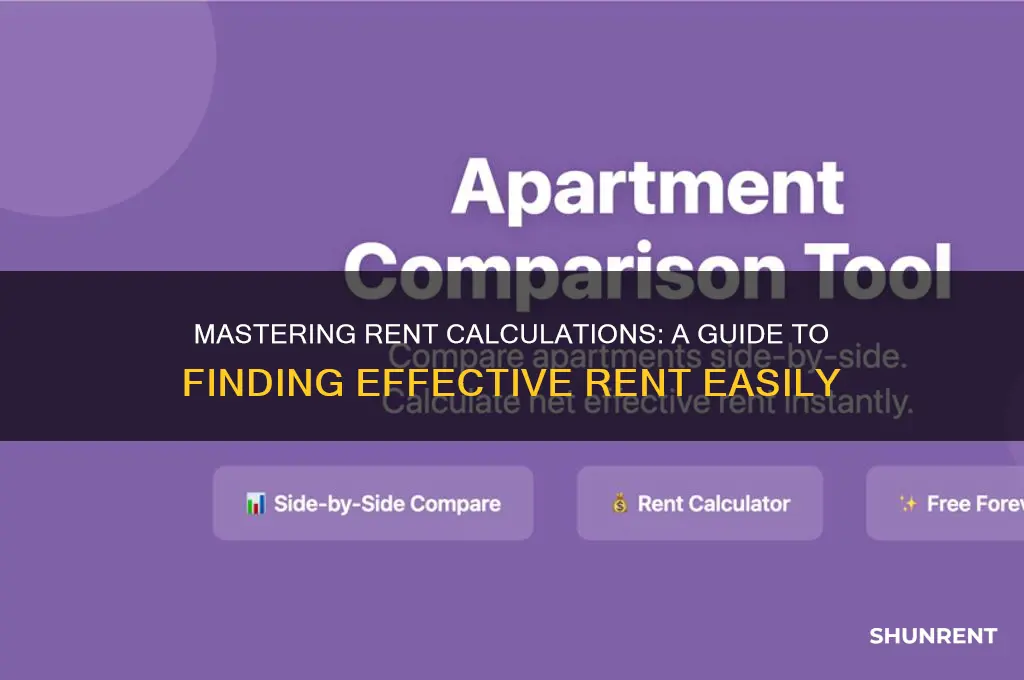 how to find effective rent on calculator