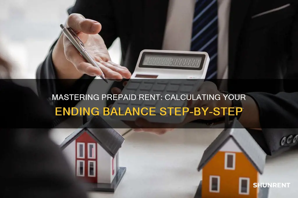 how to find ending balance in prepaid rent
