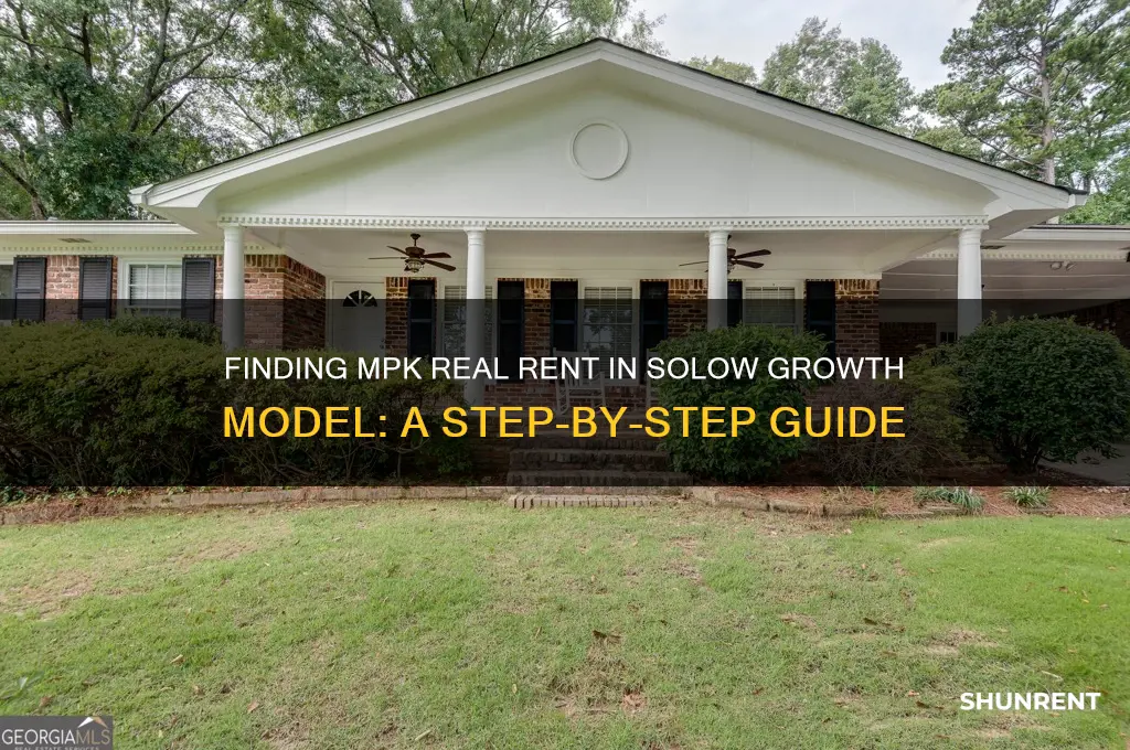 how to find mpk real rent solow growth model