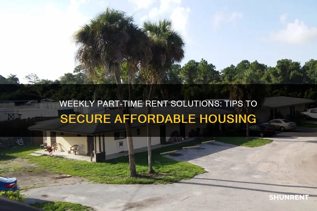 how to find part time rent every week