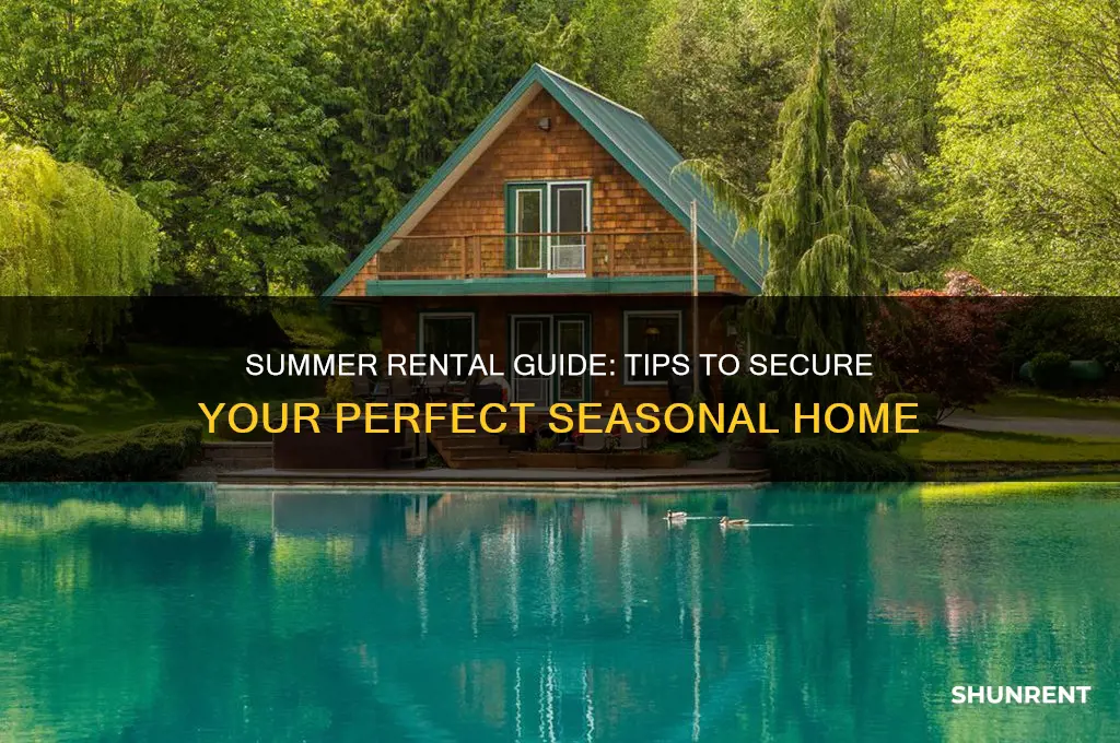 how to find place to rent for summer