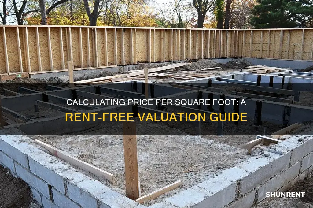 how to find price per square foot without rent
