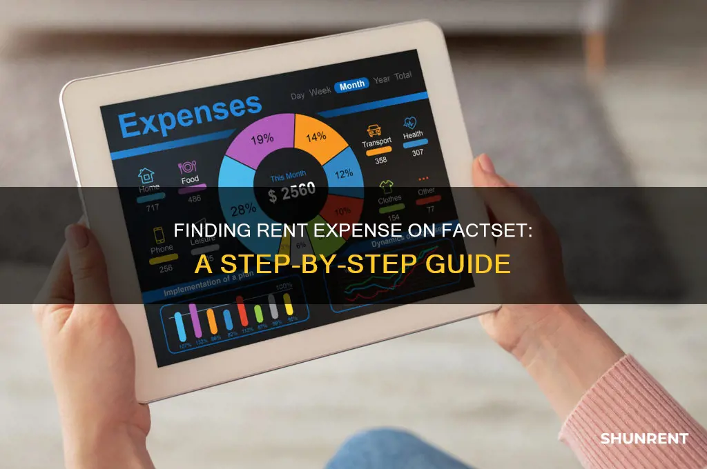 how to find rent expense on factset