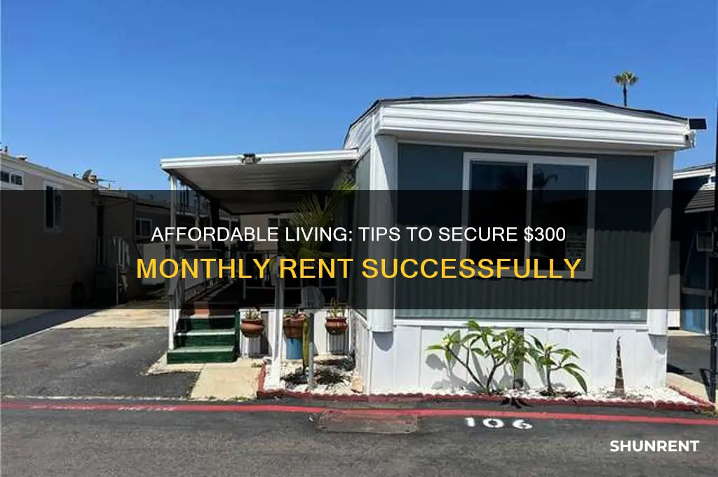 how to find rent for 300 a month