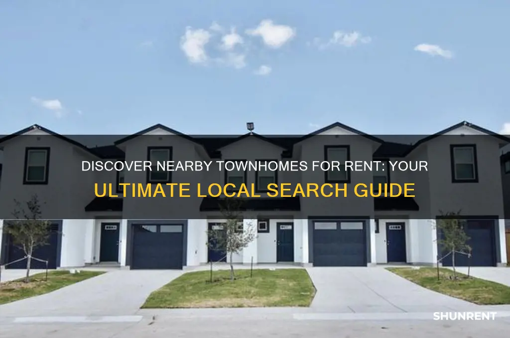 how to find townhomes for rent in my area