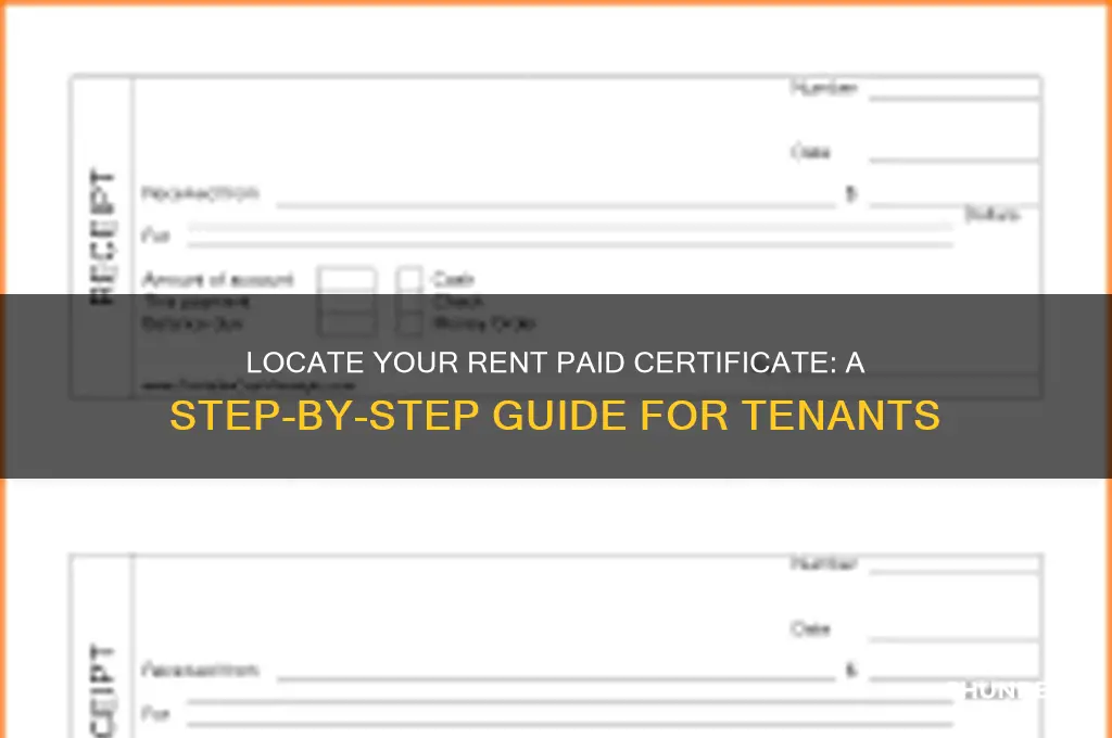 how to find your certificate of rent paid