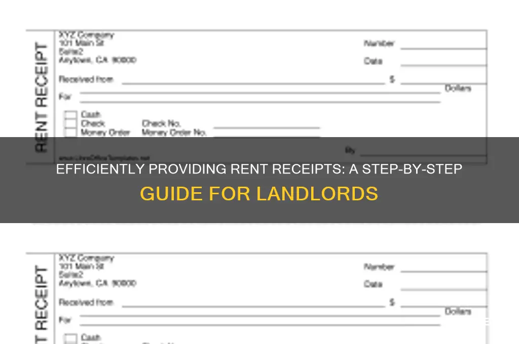 how to give rent receipt to tenant