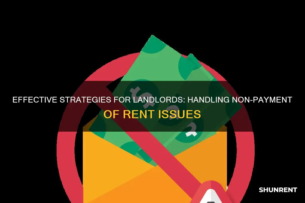 how to handle non payment of rent