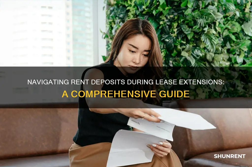 how to handle rent deposit with lease extension