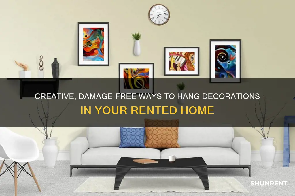 how to hang decorations in rented space