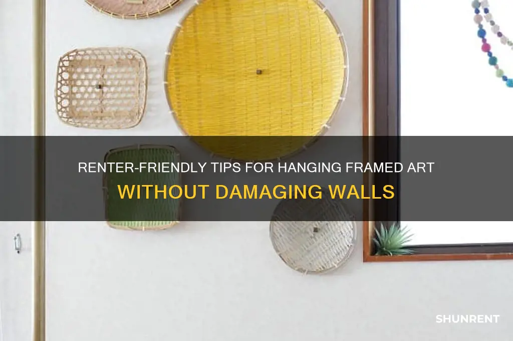 how to hang framed art on wall renter friendly
