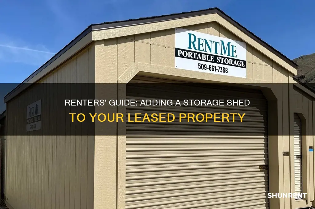 how to have a storage shed if i rent