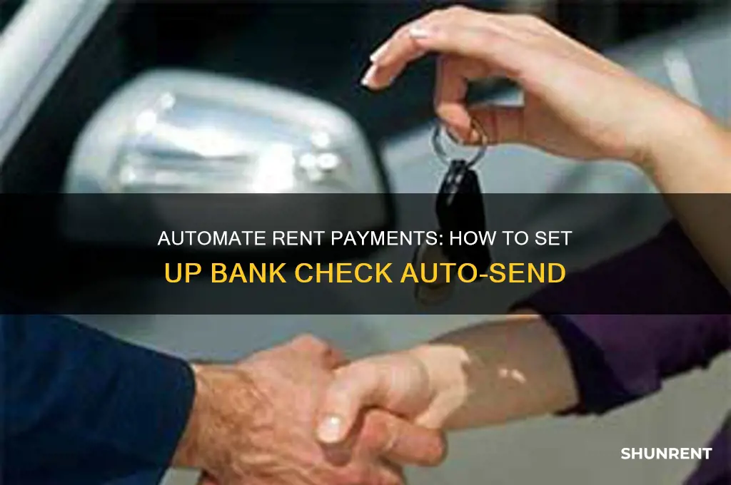 how to have bank auto send checks for rent