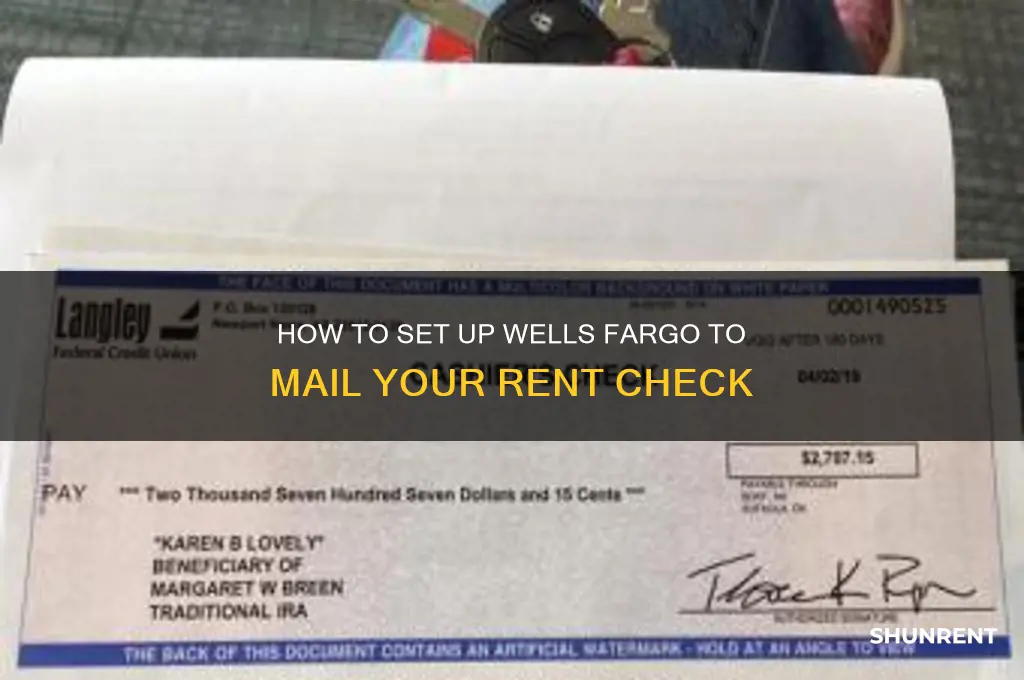 how to have bank send rent check wells fargo