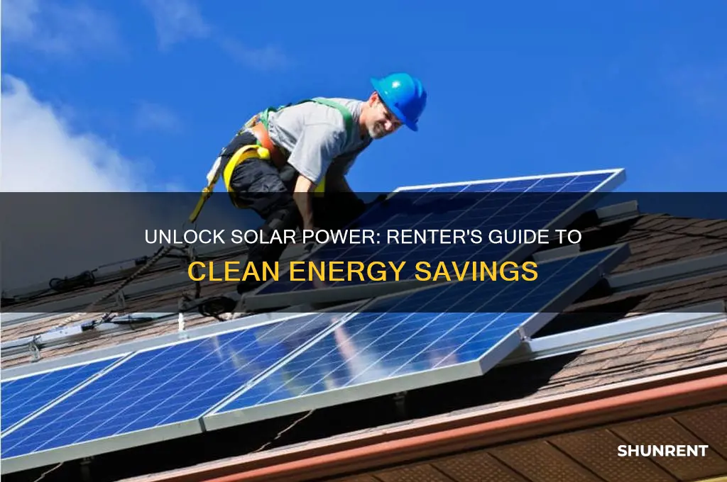 how to have solar energy as renter