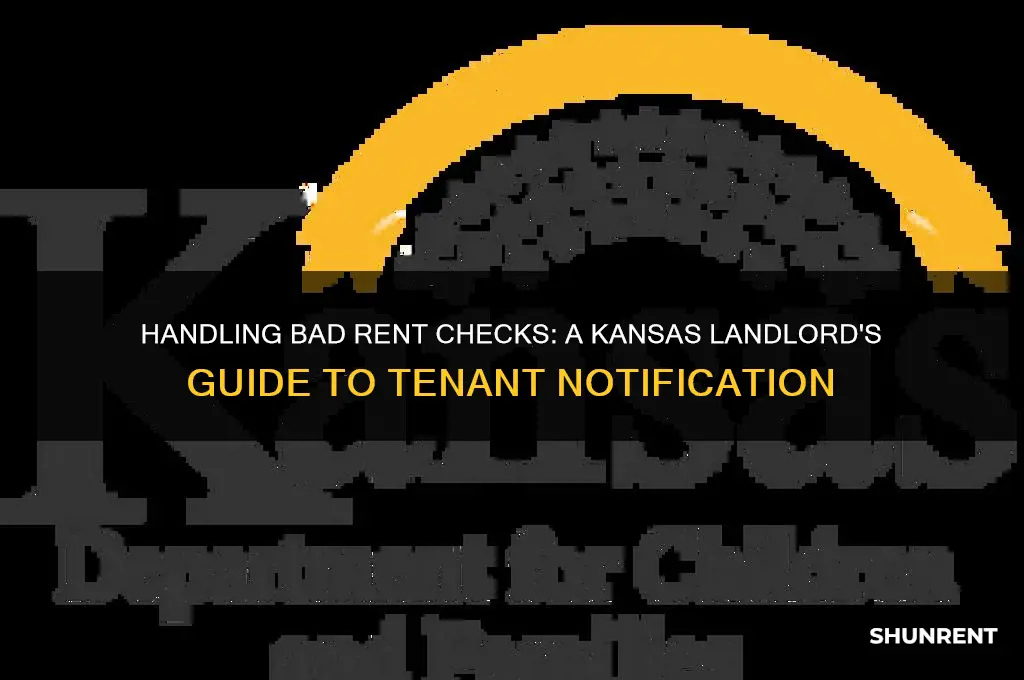 how to inform tenant of bad check for rent ks