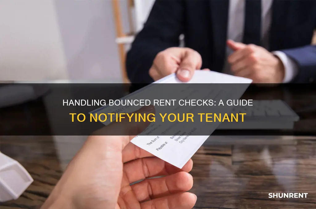 how to inform tenant of bounced check for rent
