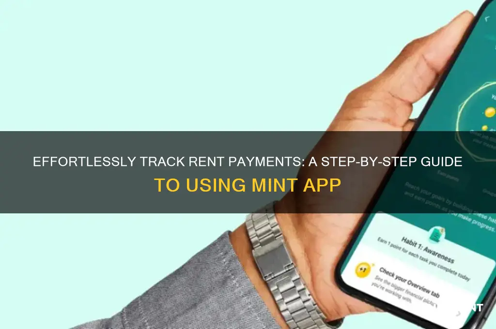 how to input rent into mint app