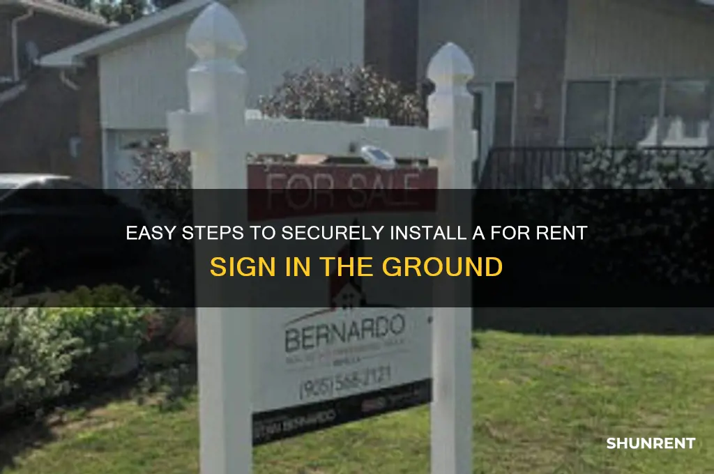 how to intall a for rent sign in the ground