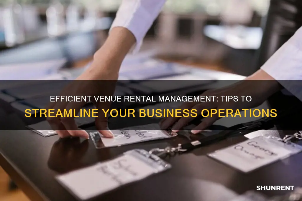 how to keep track of my venue renting buisness