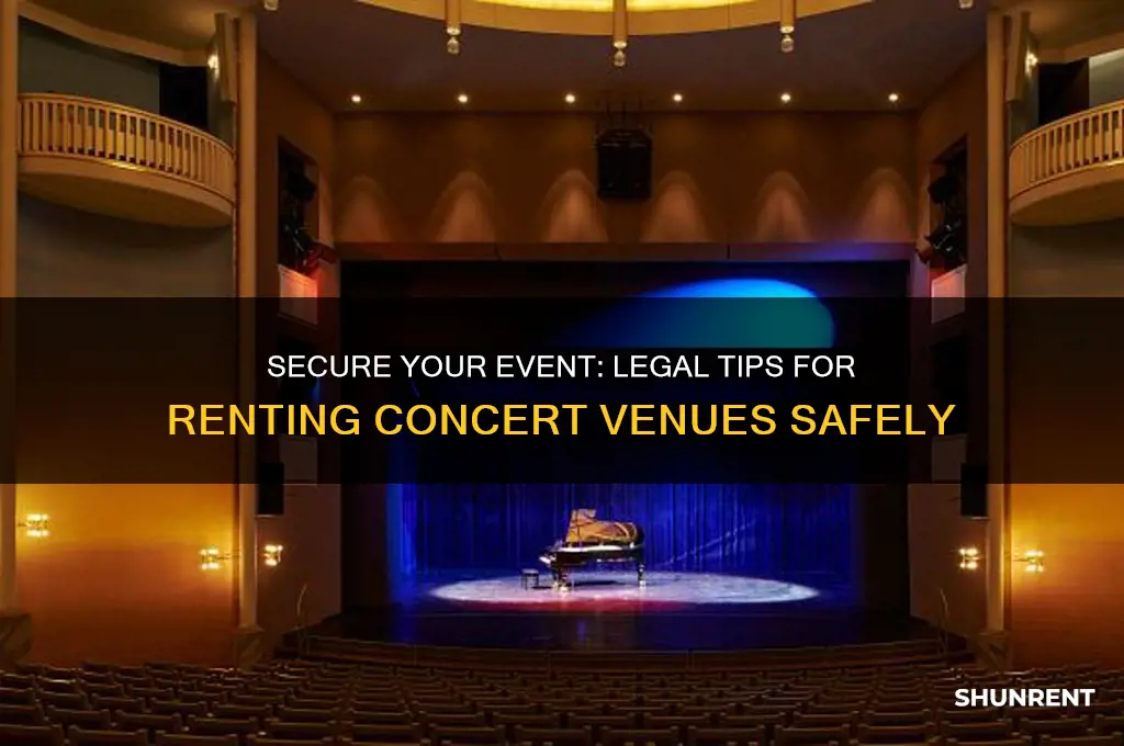 how to legally protect yourself when renting concert venues