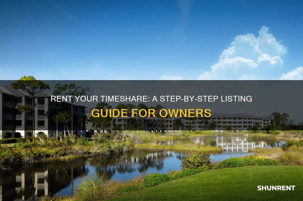 how to list a timeshare for rent
