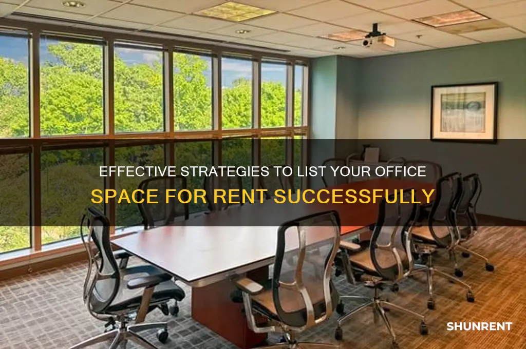 how to list office space for rent