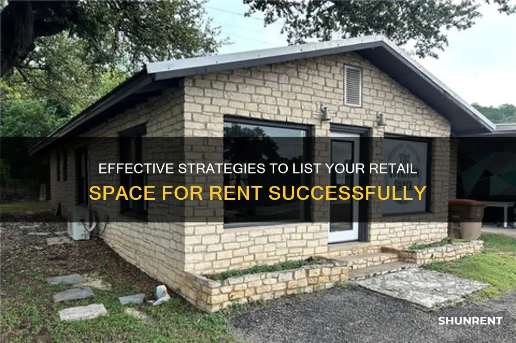 how to list retail space for rent