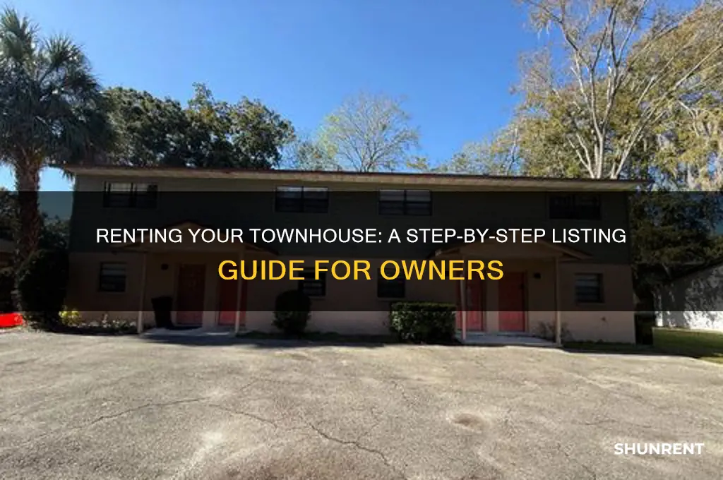 how to list your townhouse for rent